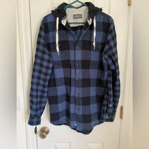Modern Amusement Flannel with Detachable Hood Size M